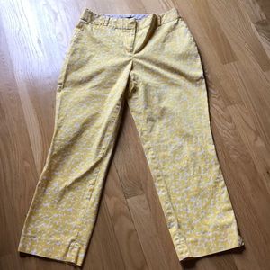 Yellow and white crop pants